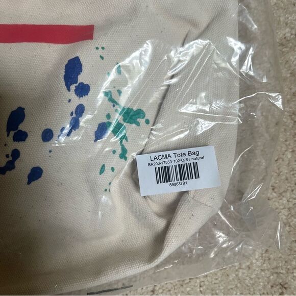 Madhappy LA Lacma Exclusive Wide Tote Bag Canvas in Natural NEW - Picture 2 of 5